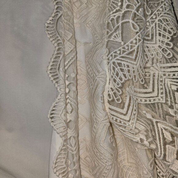 Jen's Pirate Booty Lace Tie-Front Cardigan Wrap Jacket Size L - Picture 6 of 7